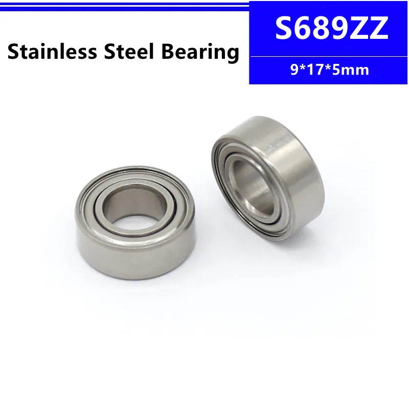 

10/50/100pcs S689ZZ 9*17*5mm Stainless Steel Deep Groove Ball Bearing 9x17x5mm S689ZZ SB689ZZ