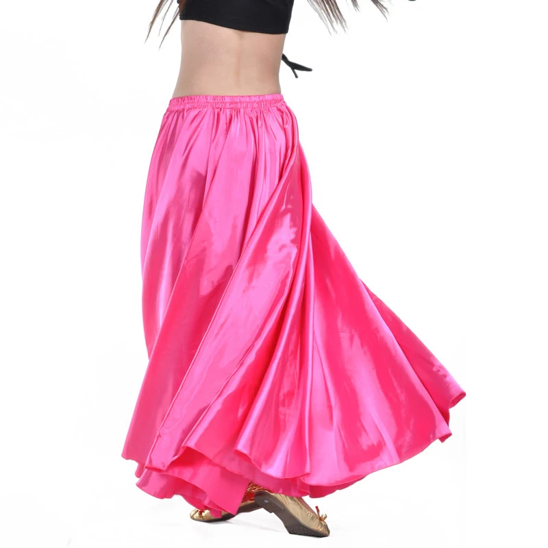 光沢のあるサテンの長いスペインのスカート,ダンススタイルのスカート,14色,利用可能VL-310
