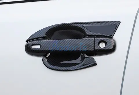For Toyota C-HR CHR 2016 2017 2018 - 2021 Carbon Fiber Color Door Handle Cover Bowl Insert Trim Chrome Car Styling Accessories 10 best sales toyota chr styling - №9