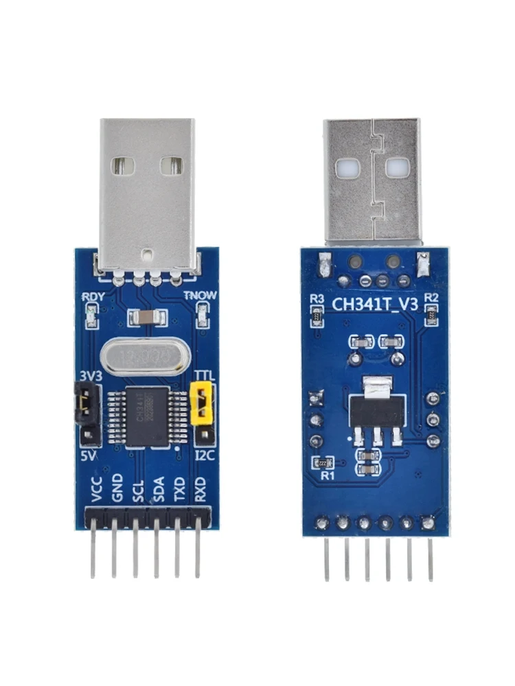 TZT 1/2/5 Stück CH341T 2-in-1 Modul 3,3V 5V USB zu I2C IIC UART USB zu TTL Einzelchip-Serieller Port-Downloader – Detail 4