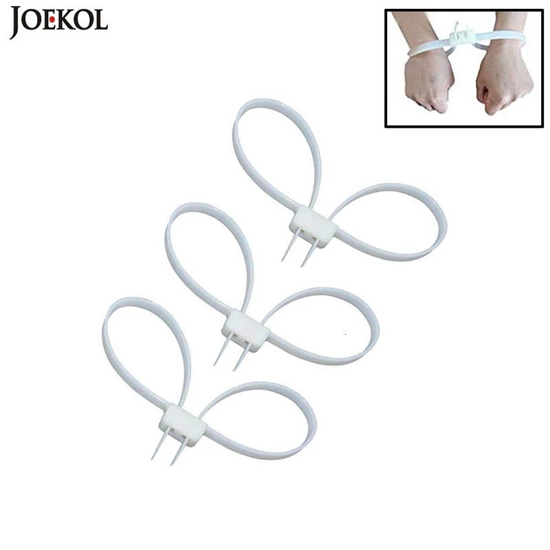 10pcs 12mmx700mm plastic police handcuffs Double Flex Cuff Disposable Handcuffs zip tie Nylon cable ties 12x700 12*700