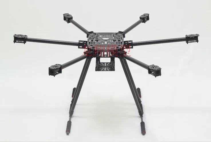 ZD850 Full Carbon Fiber ZD 850 Hexa-Rotor Frame Foldable Arm Hexacopter Frame Kit with Unflodable Landing Gear for FPV