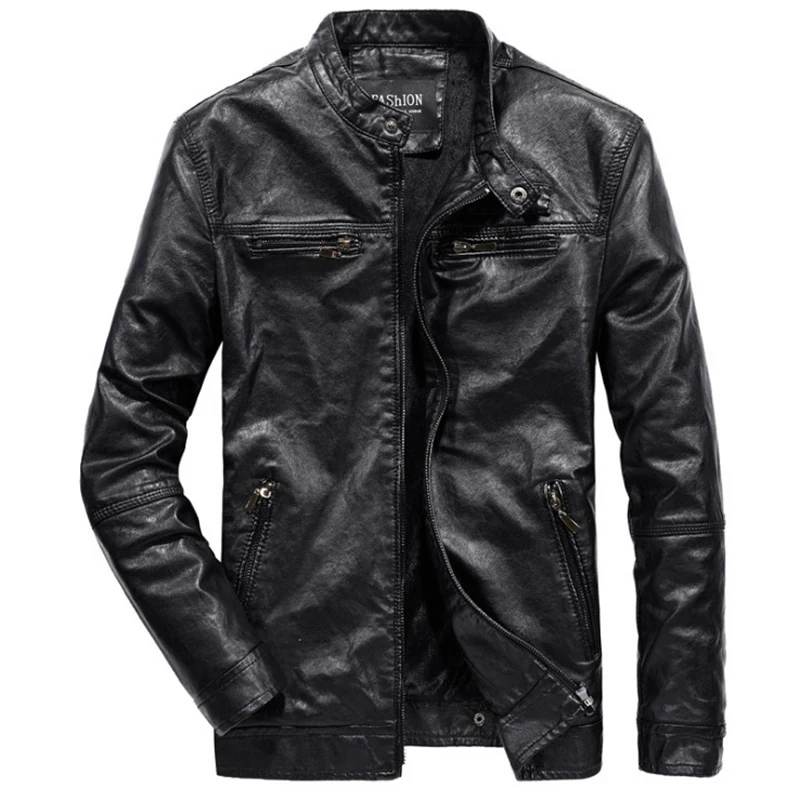 

Autumn Men Leather Suede Jacket Slim Fit PU Outerwear Fashion Motorcycle Biker Leather Jacket Male Jaqueta De Couro Masculina