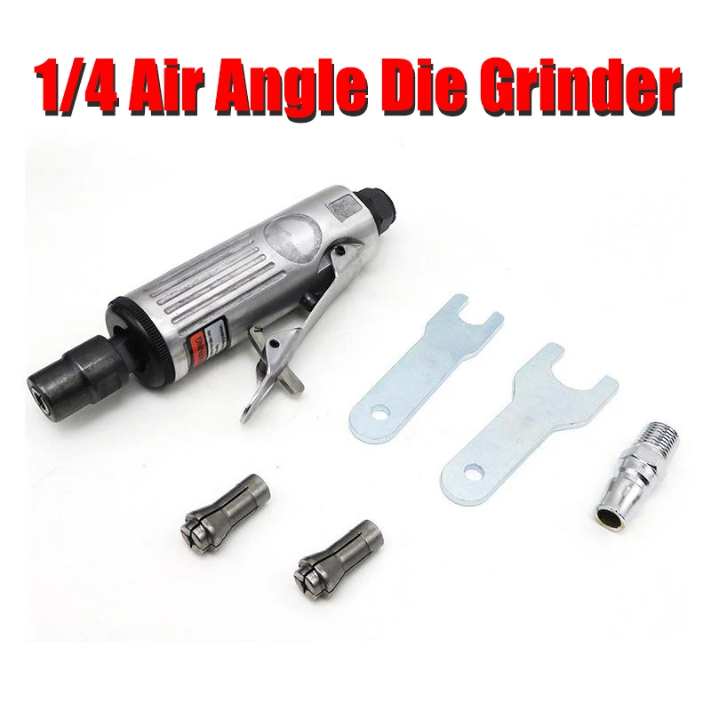 90 Degree Pneumatic Tool Mini 1/4 Air Angle Die Grinder Mill Engraving Machine Pneumatic Polishing Grinding Tool for Tire Wheel