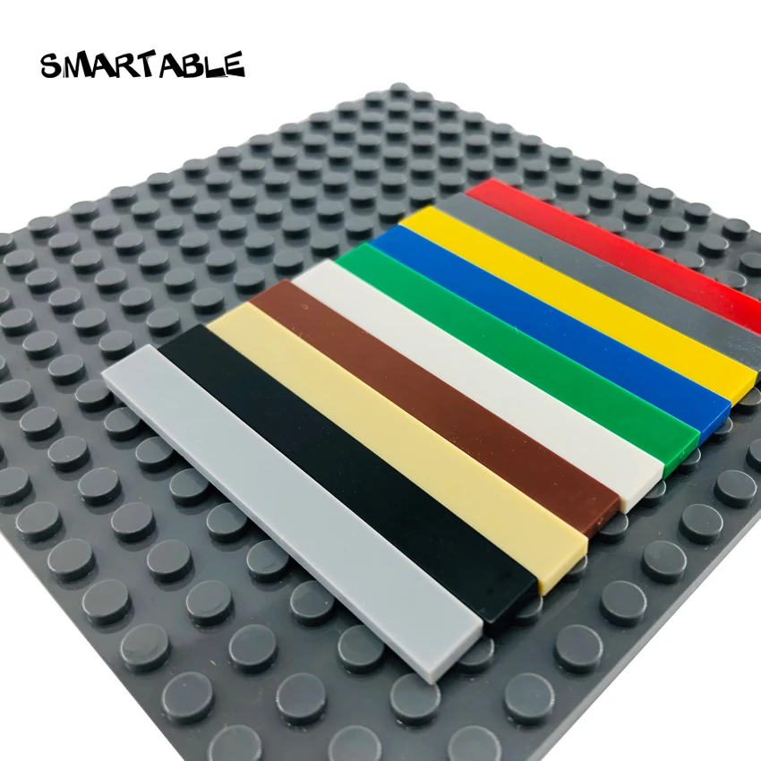 

Smartable Bulk Tile 1x8 with Groove Flat Studs Building Blocks MOC Parts Toy For Kids Compatible Major Brands 4162 450pcs/lot