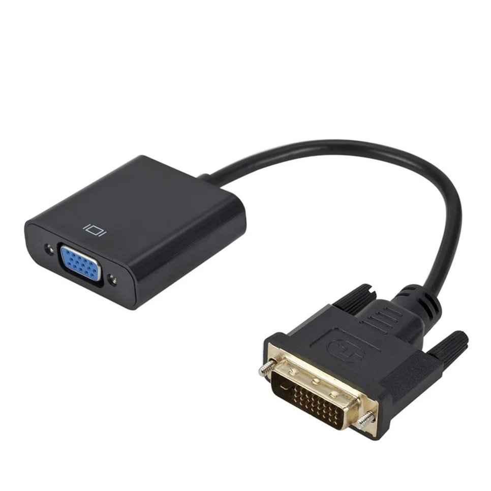 BGGQGG  DVI Male to VGA Female Adapter Full HD 1080P DVI to VGA Adapter 25Pin to 15Pin Cable Converter for PC Computer Monitor