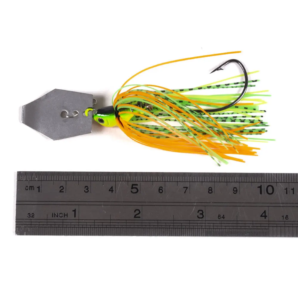 1Pcs 11g Weedless Swim Jig Chatterbait Blade Bait with Rubber Skirt Buzzbait Fishing Lures image 4