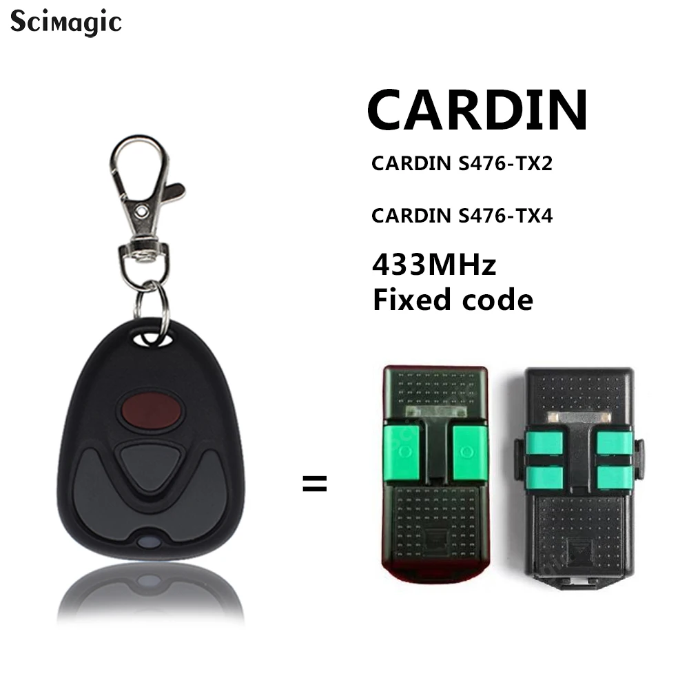 For CARDIN Garage Door Opener Remote Control S476 TX2 TX4 433MHz Duplicator 433.92 MHz