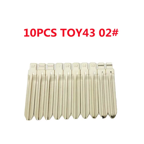 10 шт. 02 # KD Blade LISHI TOY43 TOY43AT Лезвие ключа автомобиля для KD KEYDIY VVDI XHORSE JMD для Toyota VIOS Hilux Fortuner Corolla Yaris