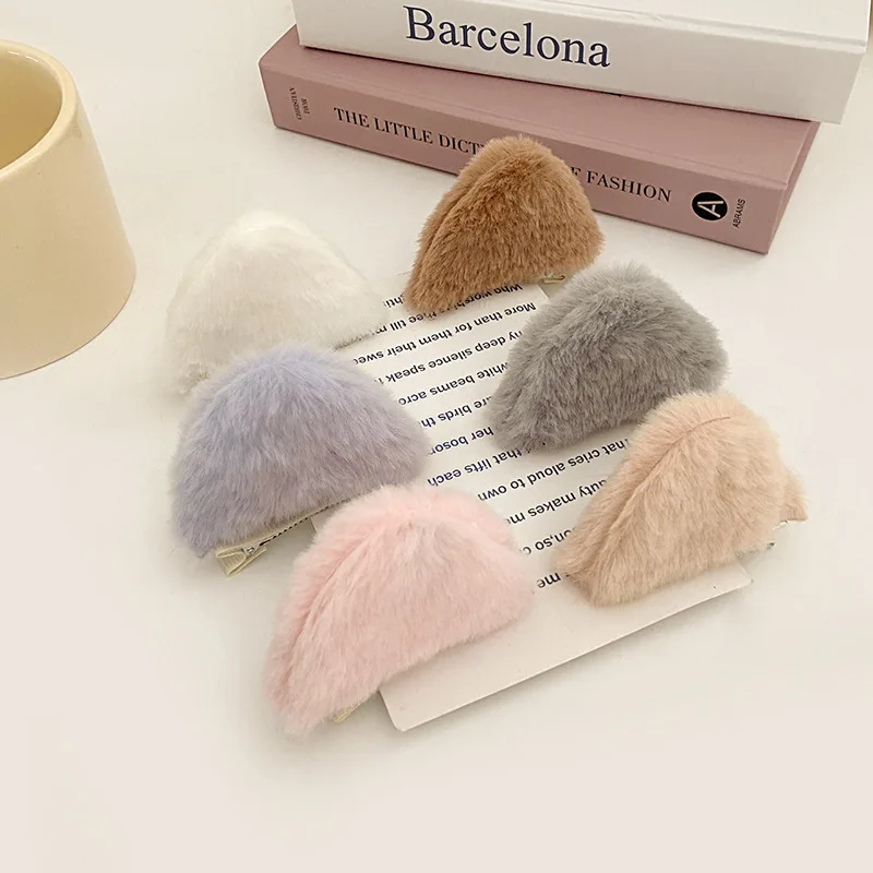 1 paio carino gatto orecchio capelli pin s ragazze moda cartone animato animale orecchio soffici clip di capelli Cosplay accessori per capelli donne fatti a mano Bobby Pin