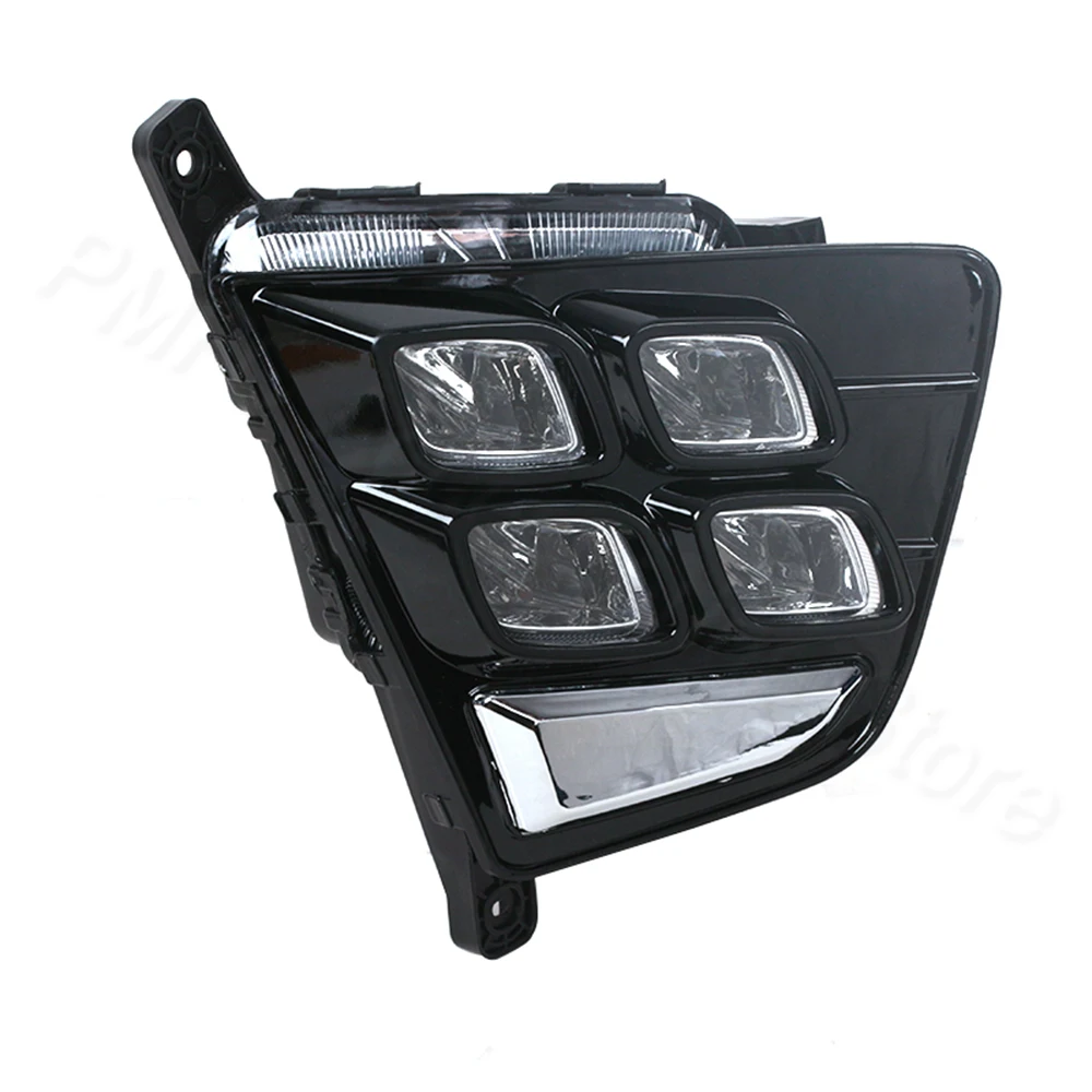 PMFC 2Pcs LED DRL Daytime Running Light Fog Lamp 12V White Car Accessories Decoration For Hyundai For Creta IX25 2014 2015 2016