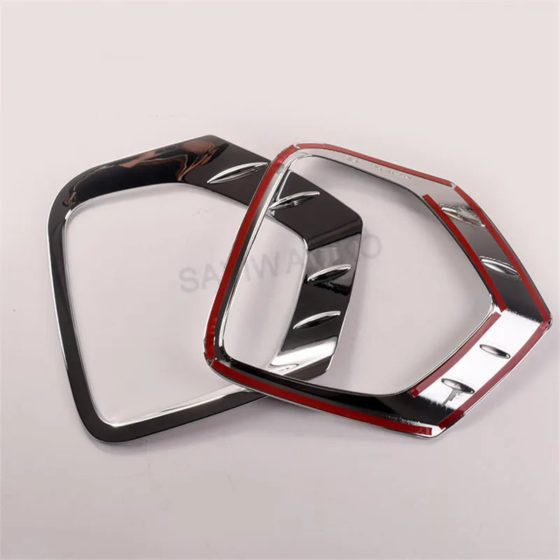 For Hyundai Santafe Santa fe 2019 ABS Chrome Front Rear Foglight Fog Light Lamp Cover Trim Frame Sticker Exterior Accessories