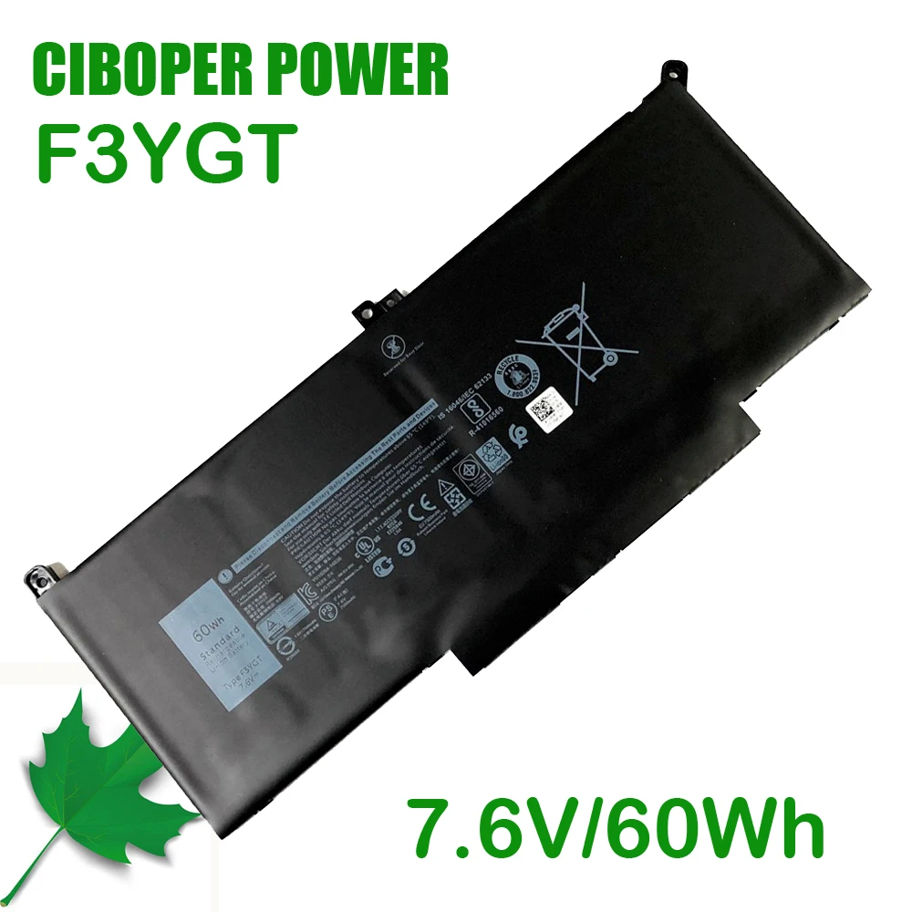 

CP New Origina Laptop Battery F3YGT 7.6V 60WH For 12 7000 E7280 E7290 E7380 E7390 E7480 E7490 2X39G Genuine Tablet Battery