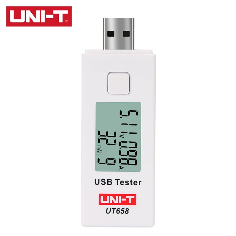 UNI-T UT658B/UT658 Digital Current Voltage USB-Testers 10 Sets Capacity Data Storage LCD Display 10cm Cable Length