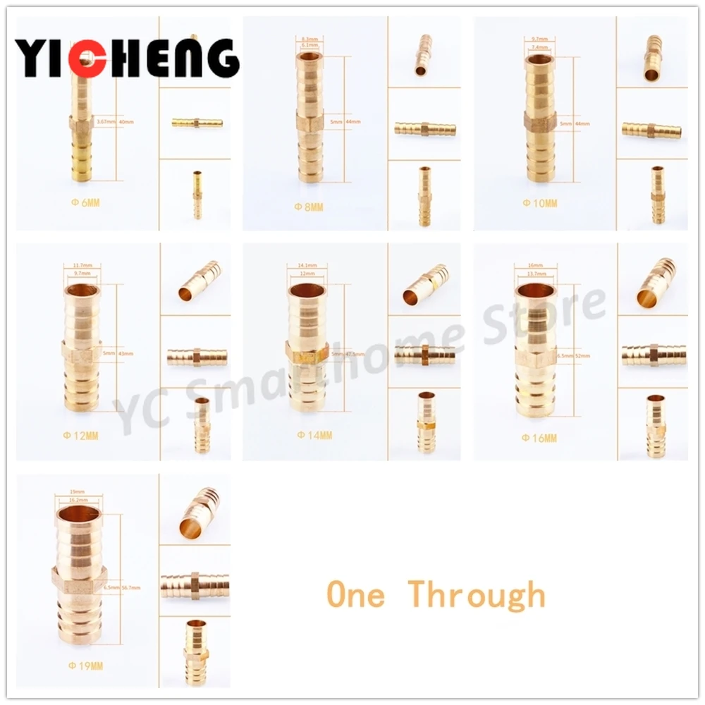 1Pcs Variable diameter straight-through adapter,Hose water pipe gas accessories,Copper pipe connecting pipe, Barb  connector