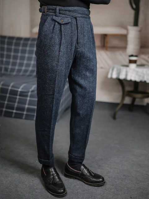 Pantalon tweed laine homme hotsell