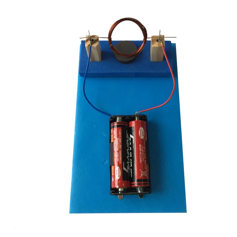 Motor eléctrico de CC para estudiantes, herramienta de producción física, equipo de experimentos de ciencia, Material azul de Control fácil, juguete