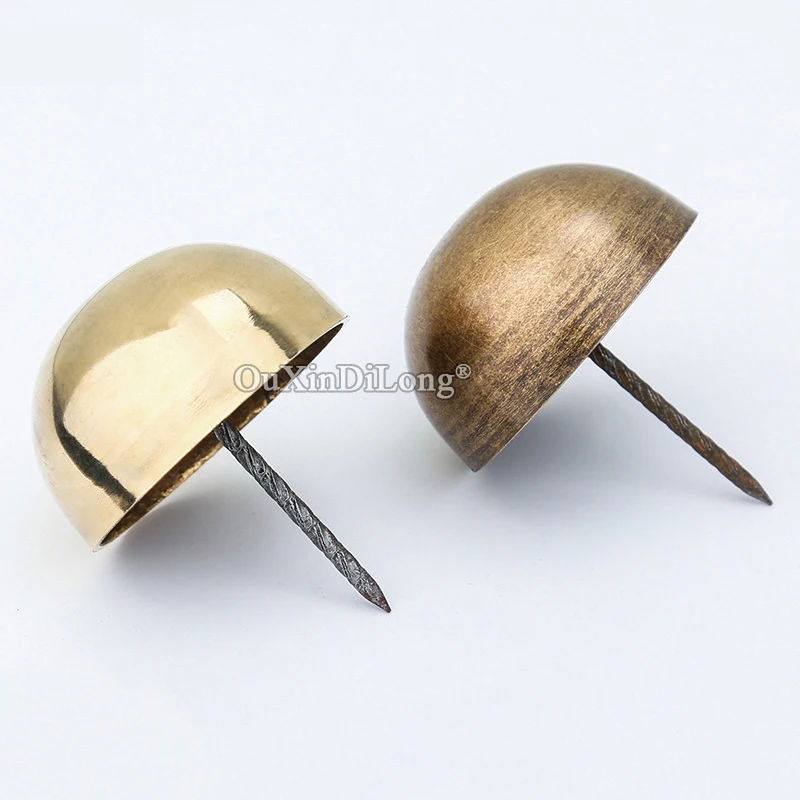 Retro Vintage 20PCS Antique Brass Decorative Upholstery Nails Tacks Round Rivet Studs Furniture  Doornail Hardware