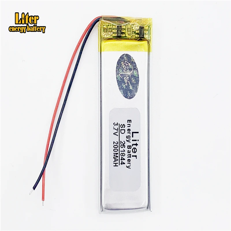 3.7V lithium polymer battery 261844 200MAH MP3 MP4 MP5 Bluetooth DIY gift / toy stylus