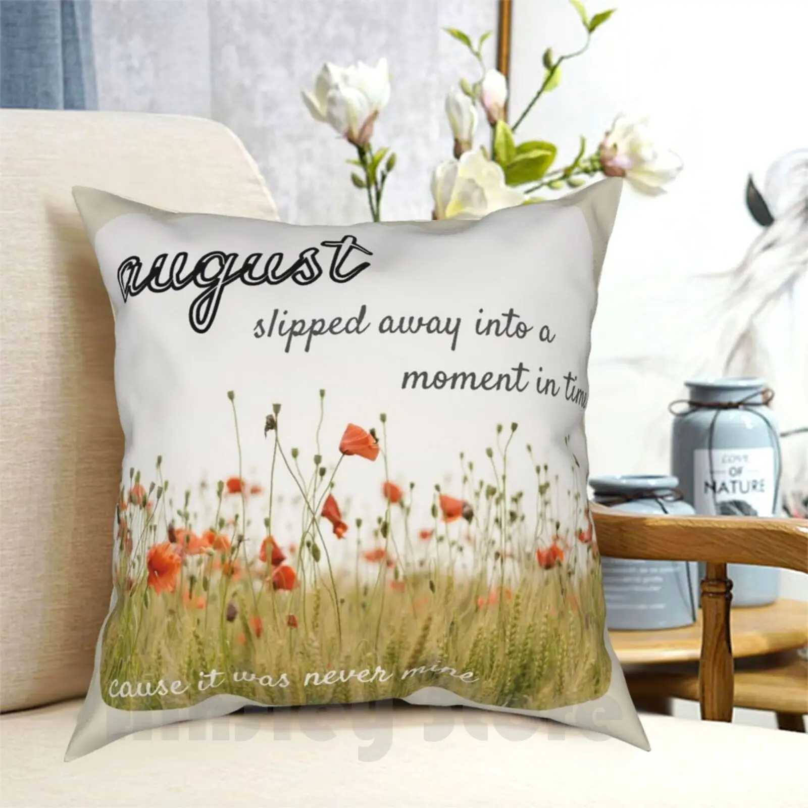 August Folklore Lyrics Slipped Away Moment In Time Pillow Case Printed Home Soft Throw Pillow Folklore Folklore Folklore