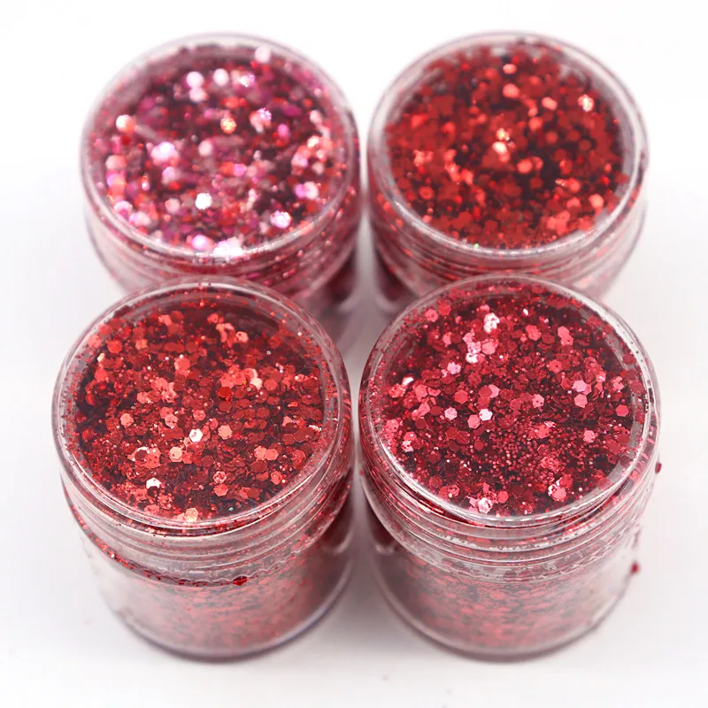 1 Can 10ml Holographic Nail Polish Sequin Candy Color Mixed Size Series Set Glitter Powder for DIY Nail Polish Decoration Art