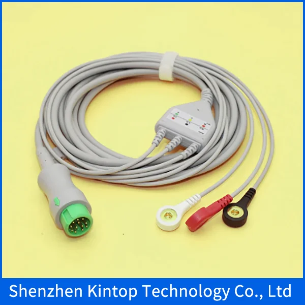 Compatible New High quality!3-lead ECG cable and leadwire connector for Mindray Patient ECG monitor
