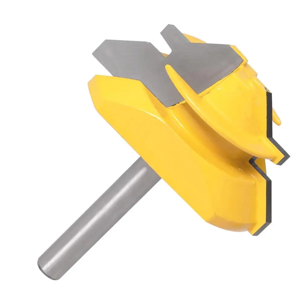 Tongue and Groove Router Bit Tool Set 1/4'' Shank With 45° Lock Miter Bit 1/4'' 6mm Shank - Solid Steel, Anti Kickback Design