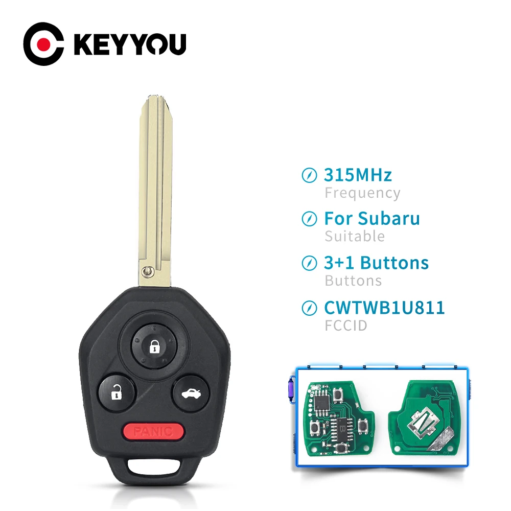 KEYYOU For Subaru Forester 2014 2015 2016 2017 2018 Outback 2015-2017 Remote Key Fob CWTWB1U811 G Chip 315Mhz 3+1 4 Buttons