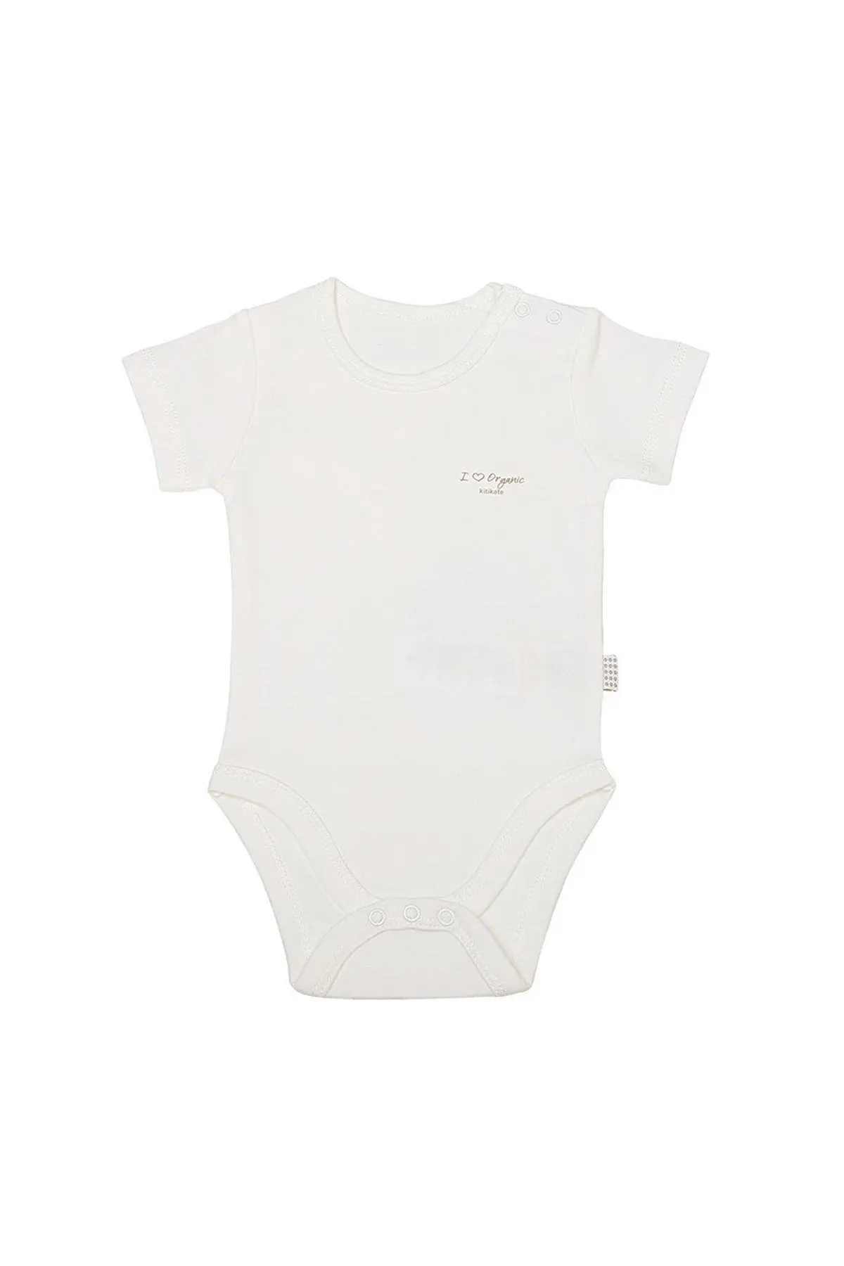 KitiKate Organic Basic Short Sleeve Body Child Boy 77022 Raw White