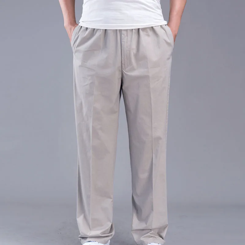 Spring Summer Men Pants Waist 157cm 13XL 12XL 11XL 10XL 9XL 8XL 7XL 6XL Cotton Plus Size Pants