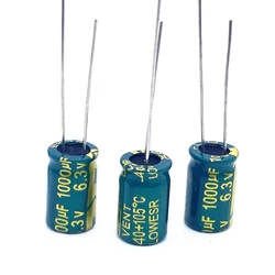 100 ~ 300 Stks/partij 6.3 V 1000 Uf 8*12 Hoogfrequente Lage Impedantie Aluminium Elektrolytische Condensator 1000 Uf 6.3 V 20%