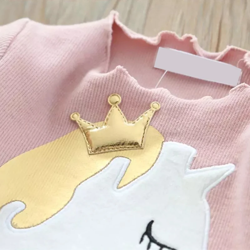 Baby Girl Cute Unicorn Dresses Summer Knitted Girls Dress Christmas Party Star Mesh Princess Dress abbigliamento per bambini