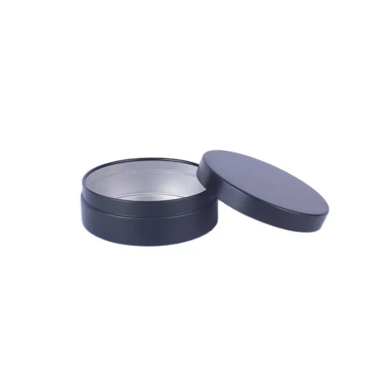 100G 100ML Matte Black Aluminum Jar Cosmetics Cream Pot Tin Cans Empty Metal Packing Container Press Cap, 50pcs/lot