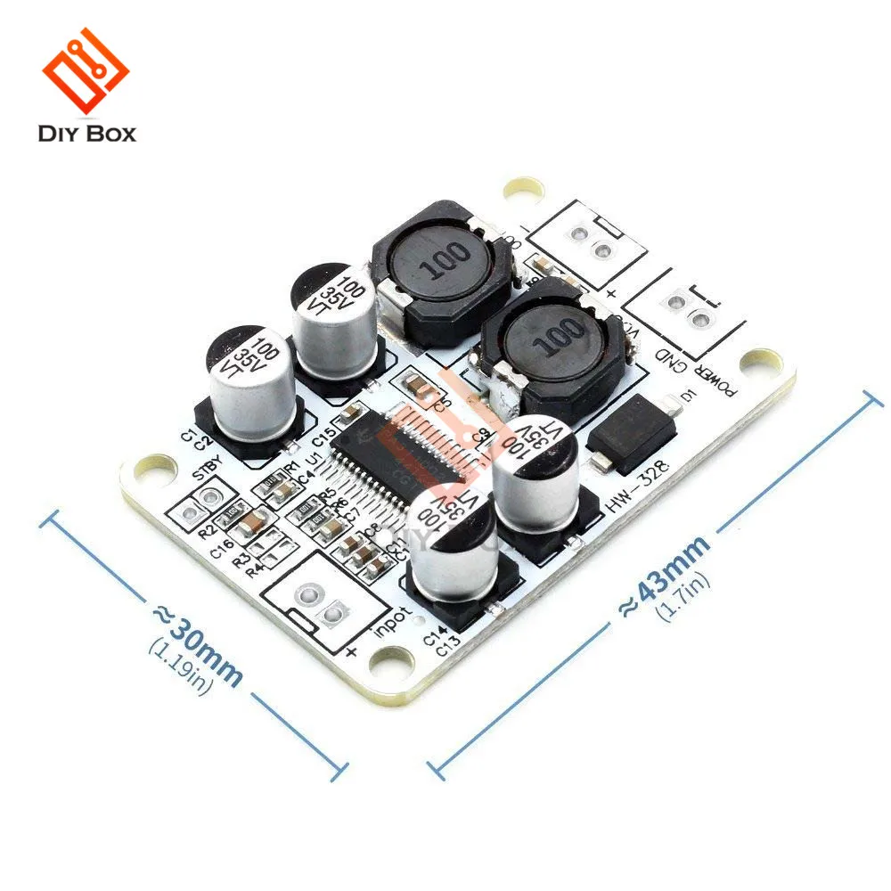 TPA3110 PBTL Mono Amplifier Board 30W DC 8-26V Digital Power Audio AMP Sound Board for Speakers Amplificador