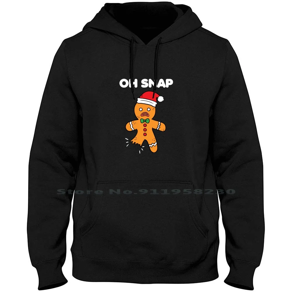 Christmas Oh Snap Gingerbread Funny Xmas Hoodie Sweater Cotton Gingerbread Ginger Bread Snap Read Nap Fun St Oh Ny Funny