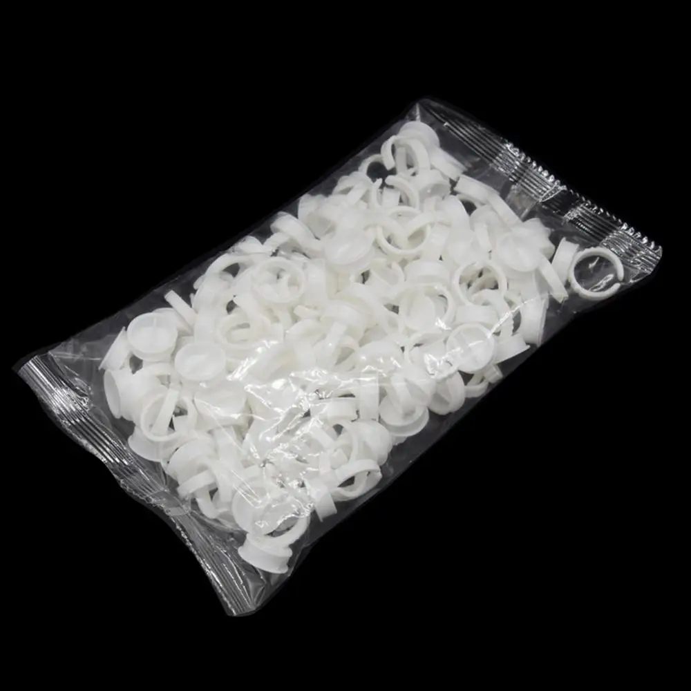 100/1000PCS Microblading Pigment Glue Rings Tattoo Ink Holder S/M/L Eyebrow Makeup Accessories Eyelash Extension Glue Cups