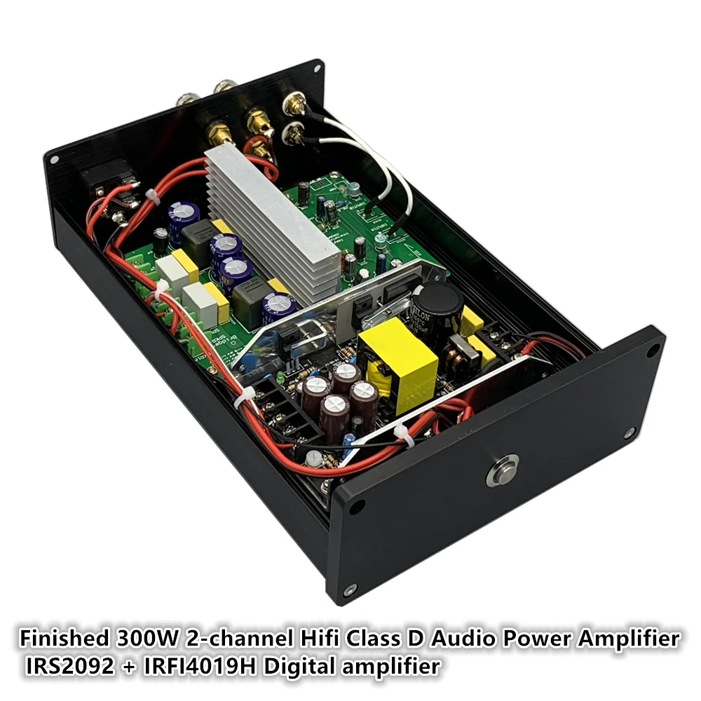 

L15D IRS2092 Finished 300W 2-channel Hifi Class D Audio Power Amplifier IRS2092 + IRFI4019H Digital speaker amplifiers