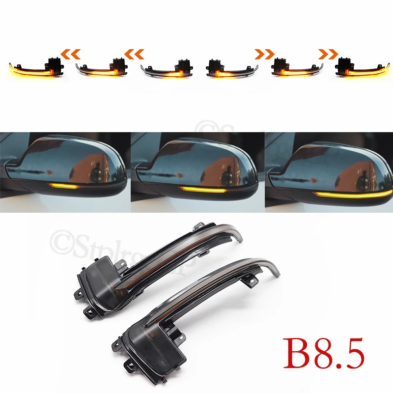 

For Audi A3 A4 A5 S5 B8.5 RS5 RS4 RS3 Dynamic Scroll LED Turn Signal Light Sequential Rearview Mirror Indicator Blinker Light