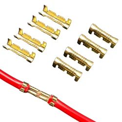 50/100/200 PCS Brass Crimp Terminal 0.3-1.5mm U Shape Terminal Connector Wire Docking Connectors Line Press Connector Terminal