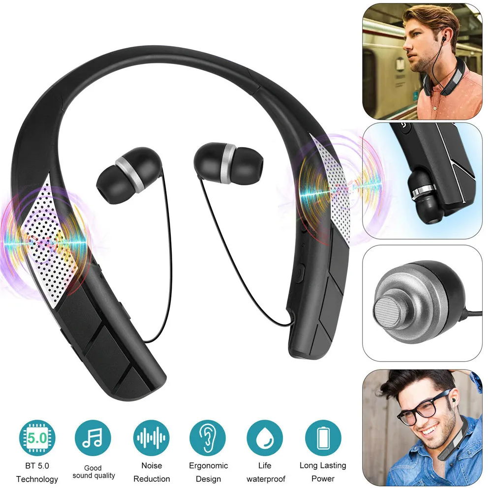 Earphone & Speaker 2 in 1, Multifunctional necklband headphone with Wireless Speaker, BluetoothV5.0 Loudspeaker Earphone