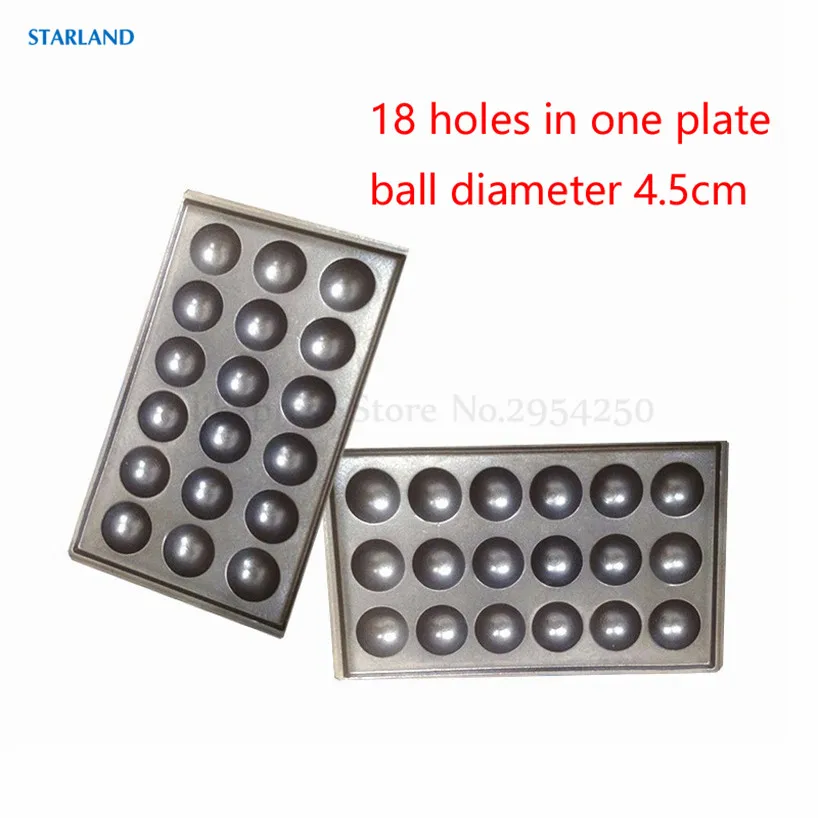 Non-Stick Octopus-Ball จานทำอาหารเบเกอรี่อะไหล่เส้นผ่านศูนย์กลางรู45มม.18แม่พิมพ์ one ถาด