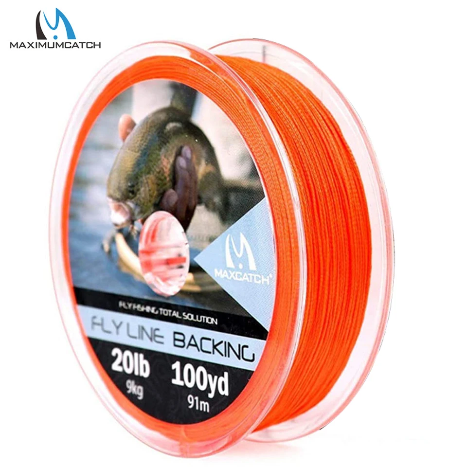 Maximumcatch Backing Fly Line 100/300 Yards 20/30LB Mehrfarbige Backing Line Geflochtene Fliegenfischschnur