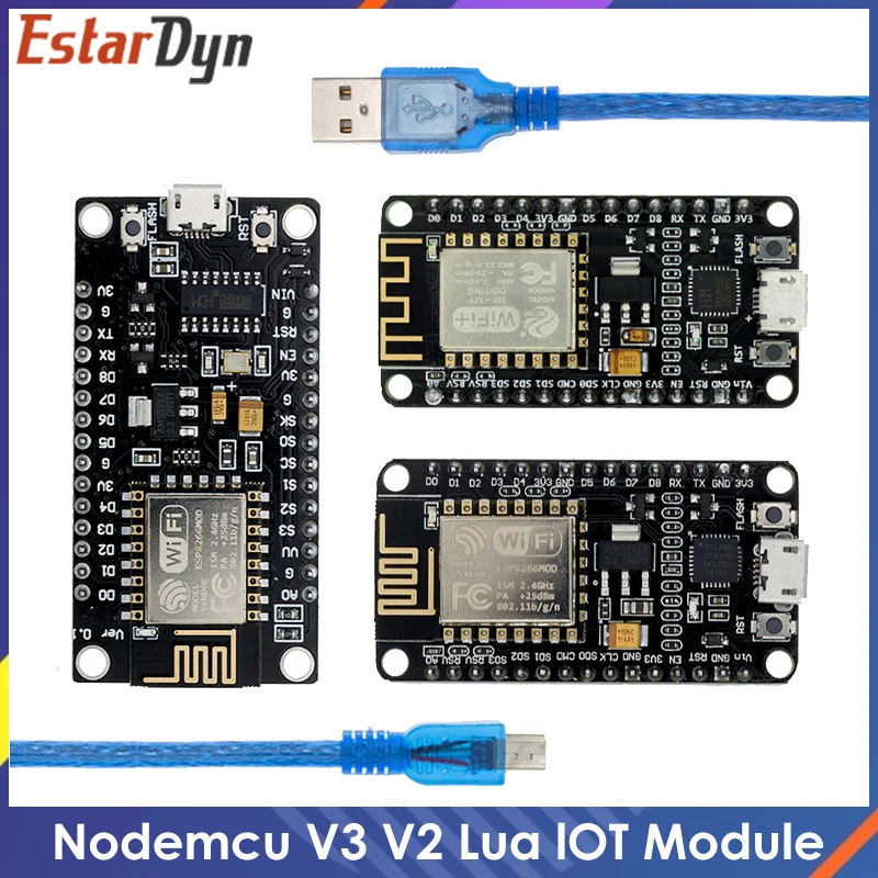 Modulo Wireless CH340/CP2102 NodeMcu V3 V2 Lua WIFI Internet of Things Develop Board based ESP8266 ESP-12E con Antenna PCB