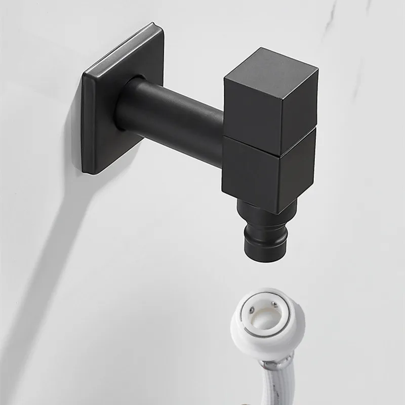 

Черный латунный настенный маленький кран, декоративный садовый кран, стиральная машина для ванной комнаты, быстрооткрывающаяся швабра для воды, бассейн, туалет, кран