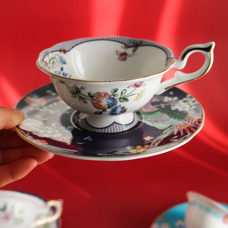 New British Bone China garden style European style Phnom Penh luxury coffee cup and saucer tea set