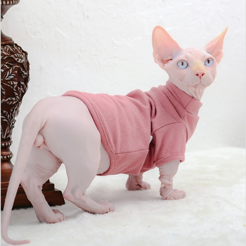 Warme Sphinx Katze Weste Kleidung Kätzchen Hoodies Katzen Overall Feste Shirt Für Sphynx Plus VelvetPet Kostüm Winter Herbst DevonRex