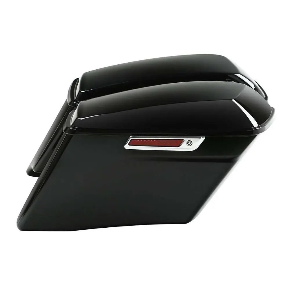 Motorcycle 4" Stretched Hard Saddlebag Bags For Harley Touring Road King Street Glide Road Glide Electra Glide 2014-2023 2019 18