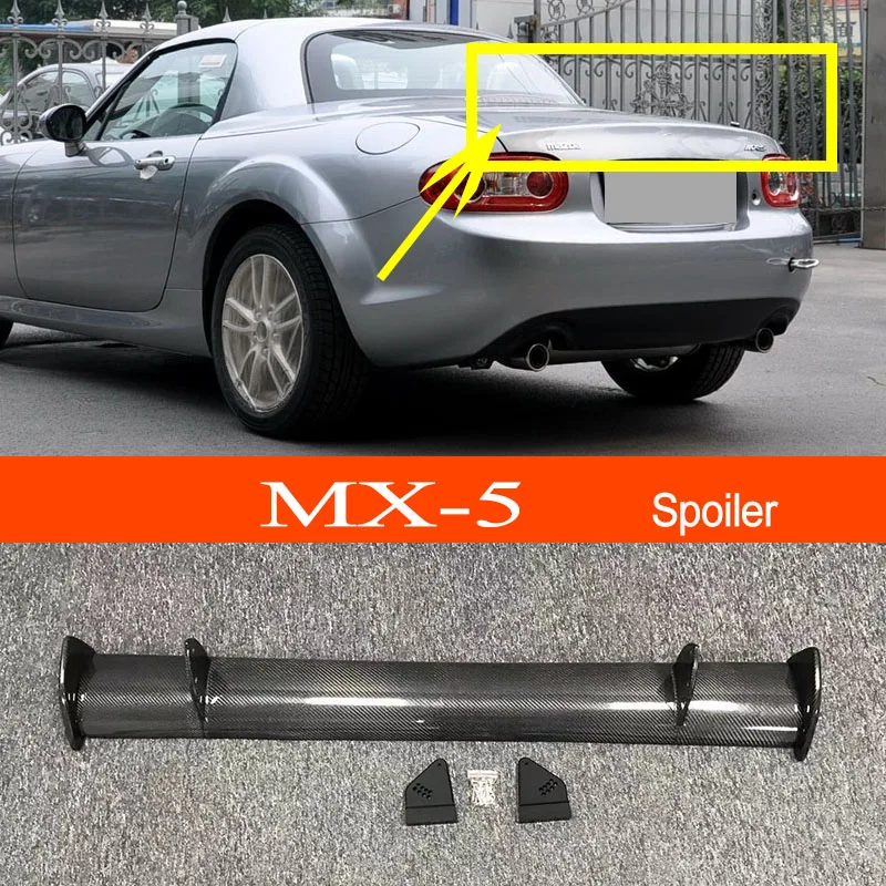 MX-5 2009-2015 Real Carbon Fiber / FRP GT-style Car-styling Sporty Rear Trunk Wing Spoiler for Mazda MX-5 2009-2015 Sedan