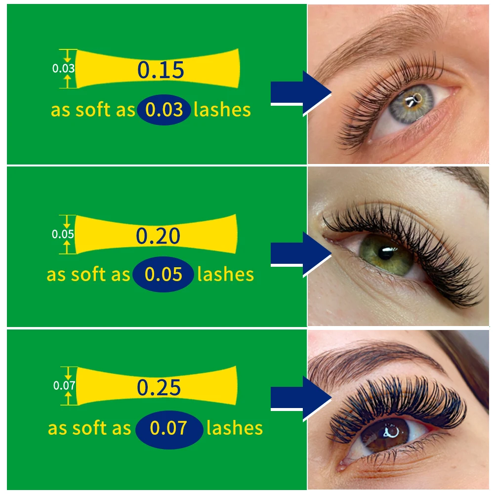 Lashonly Darker Flat Lashes Split Tips False Eyelash Extension Fake Individual lash Nature Mink Ellipse Eyelash Wholesale