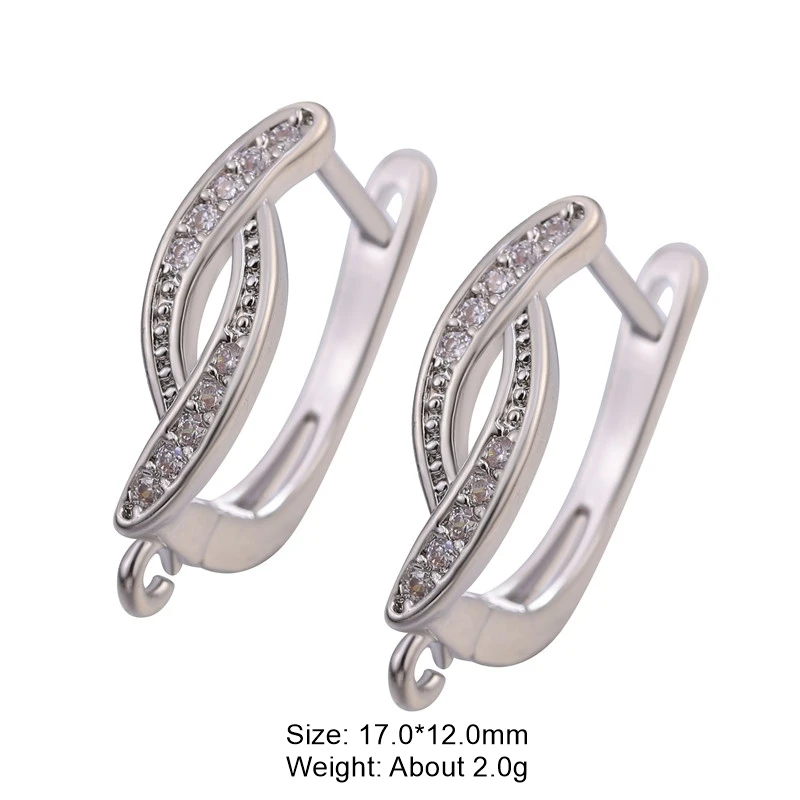 Juya DIY Edlen Schmuck Material Liefert Handgemachte Earwire Gold/Silber Farbe Ohrring Haken Zubehör Für Luxus Ohrringe Machen